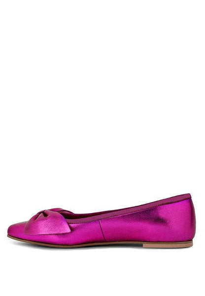 PIE-TRIBE Metallic Big Bow Ballerinas - Shop Style & More | Fresh Looks, Everyday Deals & Free Shipping