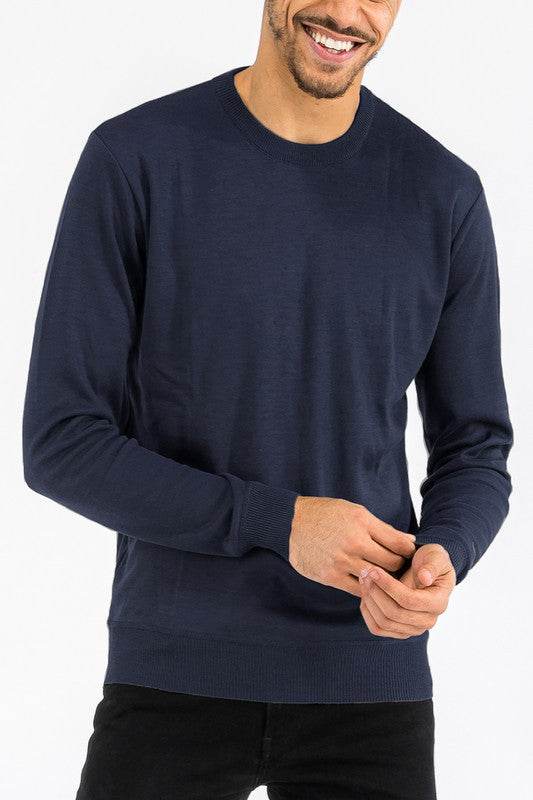 SOLID COLOR ROUND NECK SWEATER - Shop Style & More | Fresh Looks, Everyday Deals & Free Shipping