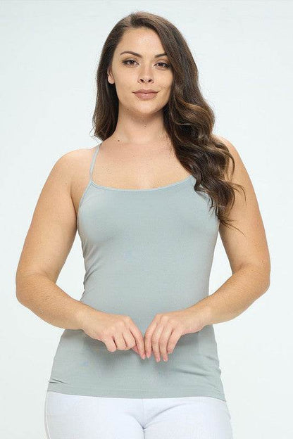 Seamless Long Spaghetti Strap Long Camisole Top - Shop Style & More | Fresh Looks, Everyday Deals & Free Shipping