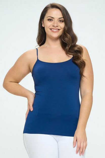Seamless Long Spaghetti Strap Long Camisole Top - Shop Style & More | Fresh Looks, Everyday Deals & Free Shipping