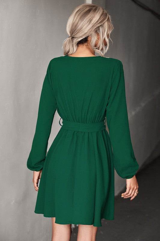 Women's Long Sleeve V Neck Mid Dress - Shop Style & More | Fresh Looks, Everyday Deals & Free Shipping