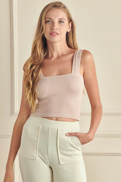 Seamless Textured Crop Tank - Shop Style & More | Fresh Looks, Everyday Deals & Free Shipping