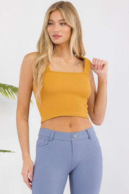 Seamless Textured Crop Tank - Shop Style & More | Fresh Looks, Everyday Deals & Free Shipping