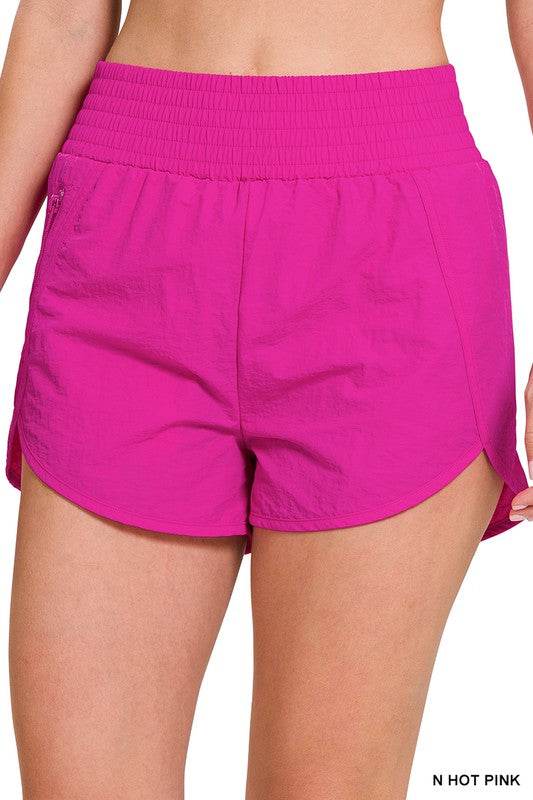 Windbreaker Smocked Waistband Running Shorts - Shop Style & More | Fresh Looks, Everyday Deals & Free Shipping