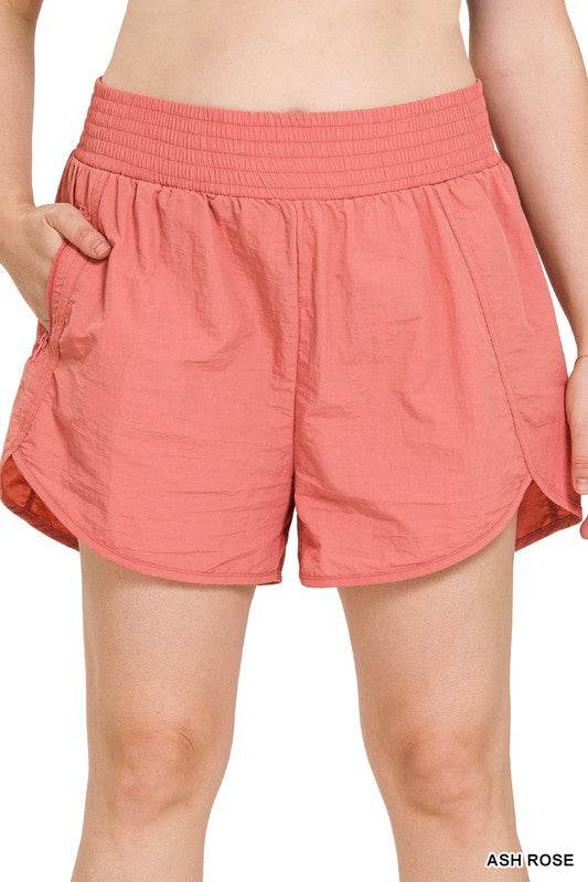 Plus Windbreaker Smocked Waistband Running Shorts - Shop Style & More | Fresh Looks, Everyday Deals & Free Shipping
