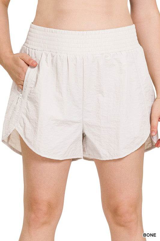 Plus Windbreaker Smocked Waistband Running Shorts - Shop Style & More | Fresh Looks, Everyday Deals & Free Shipping