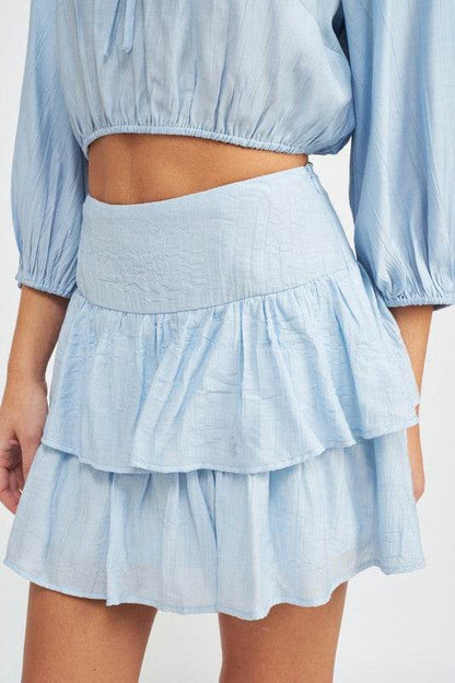 TIERED HIGH WAIST MINI SKIRT - Shop Style & More | Fresh Looks, Everyday Deals & Free Shipping