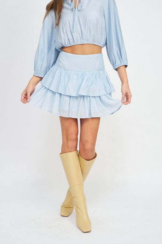 TIERED HIGH WAIST MINI SKIRT - Shop Style & More | Fresh Looks, Everyday Deals & Free Shipping