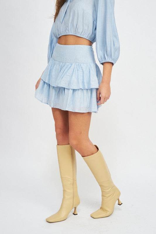 TIERED HIGH WAIST MINI SKIRT - Shop Style & More | Fresh Looks, Everyday Deals & Free Shipping