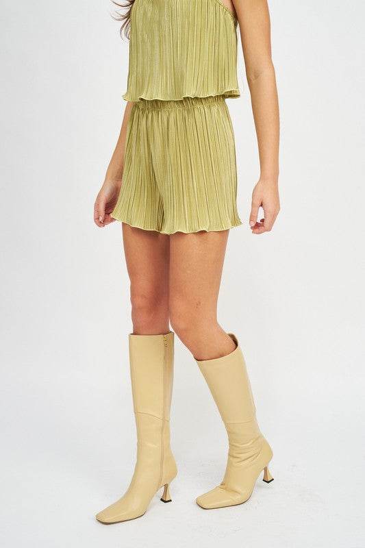 HIGH WAIST SHORTS WITH ELASTIC WAISTBAND - Shop Style & More | Fresh Looks, Everyday Deals & Free Shipping