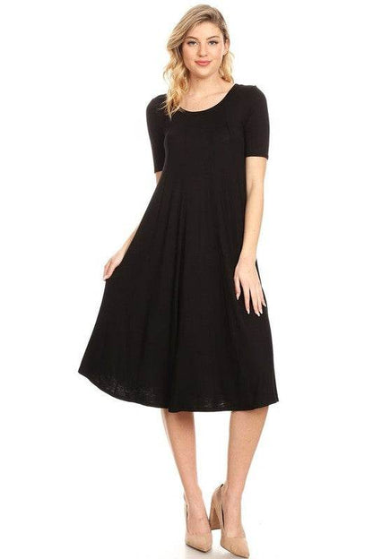Jersey knit short sleeve oversized a-line dress - Shop Style & More | Fresh Looks, Everyday Deals & Free Shipping