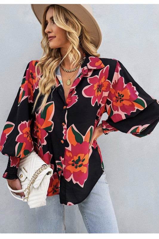 Printed button down top - Shop Style & More | Fresh Looks, Everyday Deals & Free Shipping