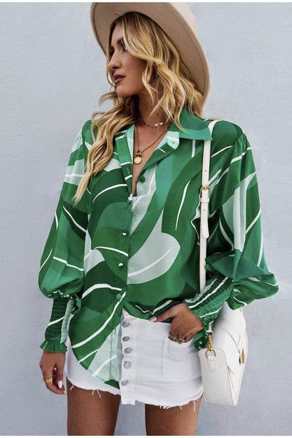 Printed button down top - Shop Style & More | Fresh Looks, Everyday Deals & Free Shipping