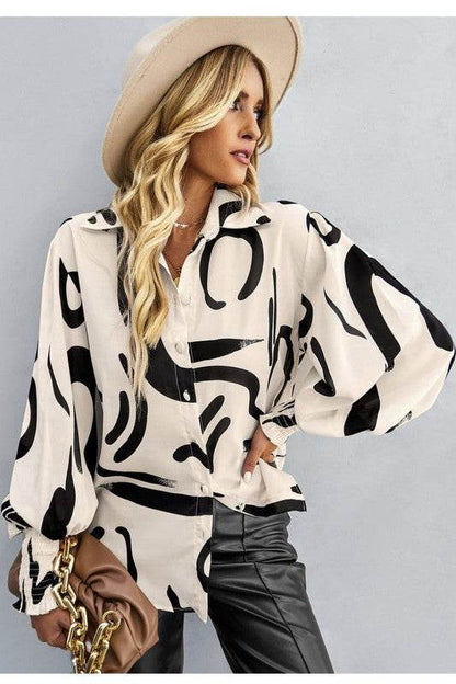 Printed button down top - Shop Style & More | Fresh Looks, Everyday Deals & Free Shipping