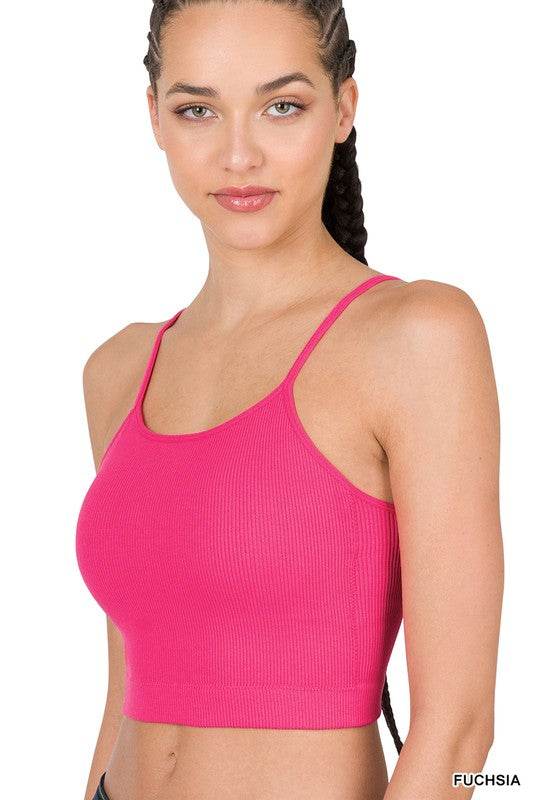 Ribbed Seamless Cropped Cami with Bra Pads - Shop Style & More | Fresh Looks, Everyday Deals & Free Shipping