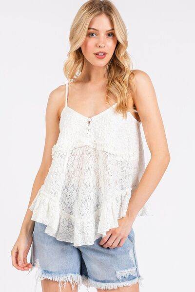 Mittoshop Textured V-Neck Cami - Shop Style & More | Fresh Looks, Everyday Deals & Free Shipping