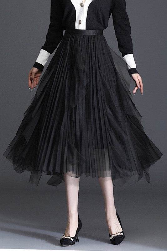 Pleated chiffon midi skirt - Shop Style & More | Fresh Looks, Everyday Deals & Free Shipping