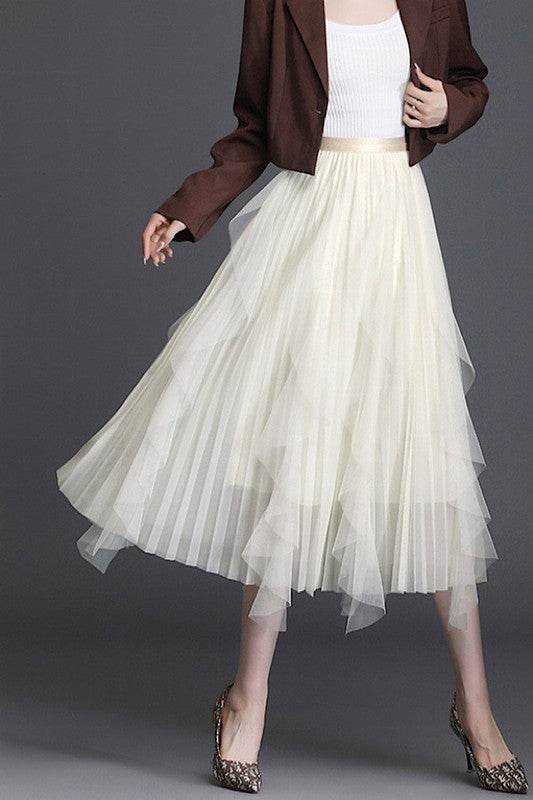 Pleated chiffon midi skirt - Shop Style & More | Fresh Looks, Everyday Deals & Free Shipping