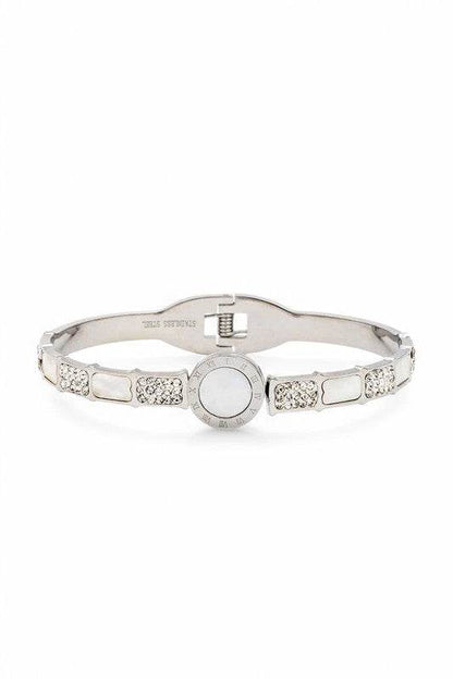 Iconic Stainless Steel Designed Hinge Bangle - Shop Style & More | Fresh Looks, Everyday Deals & Free Shipping