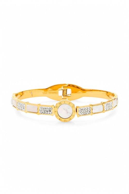Iconic Stainless Steel Designed Hinge Bangle - Shop Style & More | Fresh Looks, Everyday Deals & Free Shipping