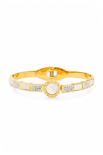 Iconic Stainless Steel Designed Hinge Bangle - Shop Style & More | Fresh Looks, Everyday Deals & Free Shipping