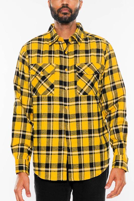 LONG SLEEVE FLANNEL FULL PLAID CHECKERED SHIRT - Shop Style & More | Fresh Looks, Everyday Deals & Free Shipping