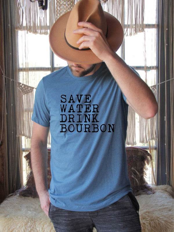 Save Water Drink Bourbon Mens Tee - Shop Style & More | Fresh Looks, Everyday Deals & Free Shipping