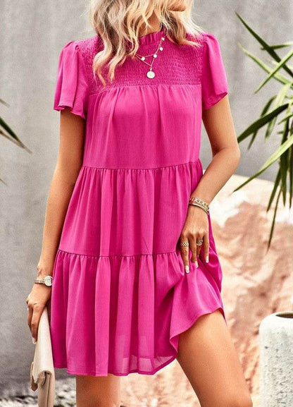 Smocked tiered mini dress - Shop Style & More | Fresh Looks, Everyday Deals & Free Shipping
