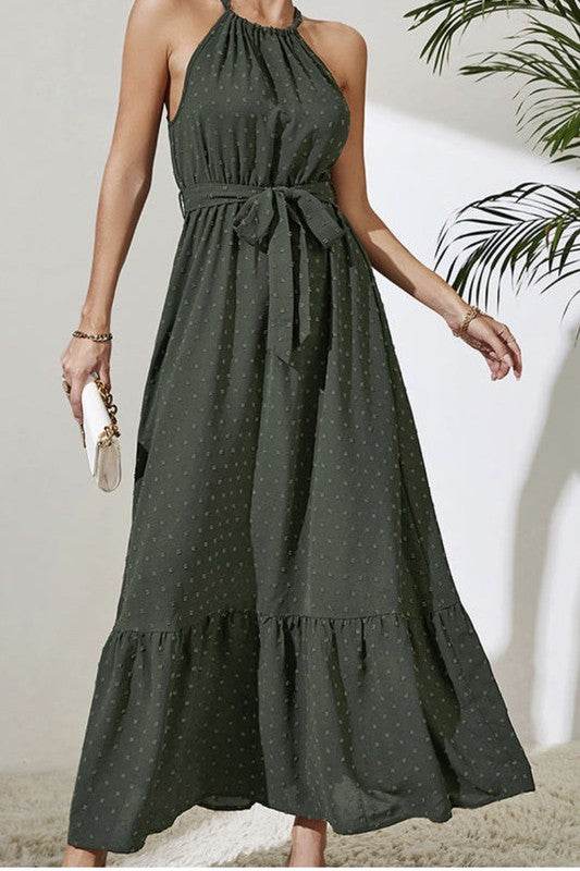 Dotted halter maxi dress - Shop Style & More | Fresh Looks, Everyday Deals & Free Shipping