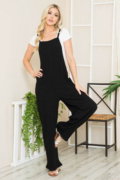 Wide Leg Premium Cotton Rib Overalls - Shop Style & More | Fresh Looks, Everyday Deals & Free Shipping