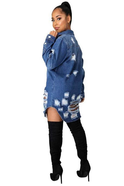 SEXY DENIM JACKET DRESS - Shop Style & More | Fresh Looks, Everyday Deals & Free Shipping
