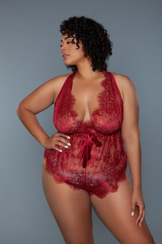 Nancy Teddy Red Lingerie Teddies