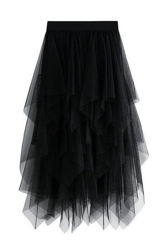 Tiered mesh ruffle midi skirt - Shop Style & More | Fresh Looks, Everyday Deals & Free Shipping