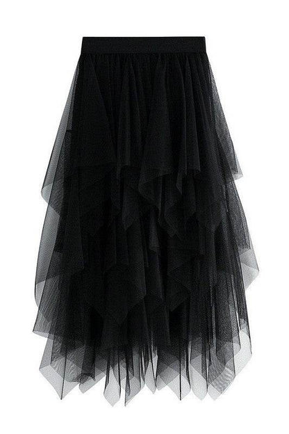 Tiered mesh ruffle midi skirt - Shop Style & More | Fresh Looks, Everyday Deals & Free Shipping