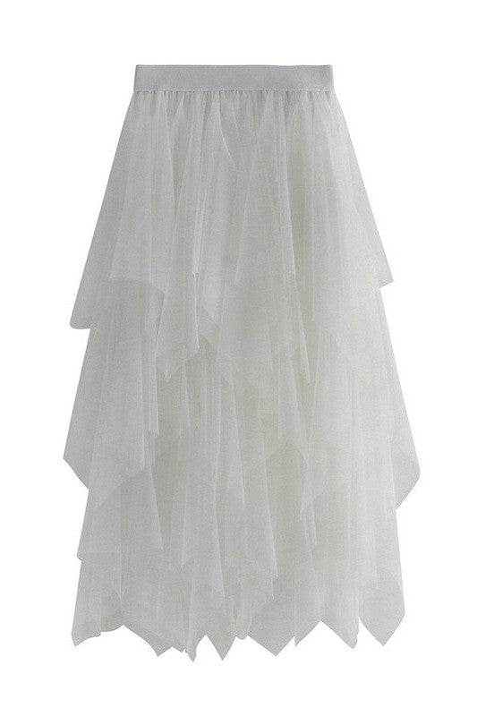Tiered mesh ruffle midi skirt - Shop Style & More | Fresh Looks, Everyday Deals & Free Shipping
