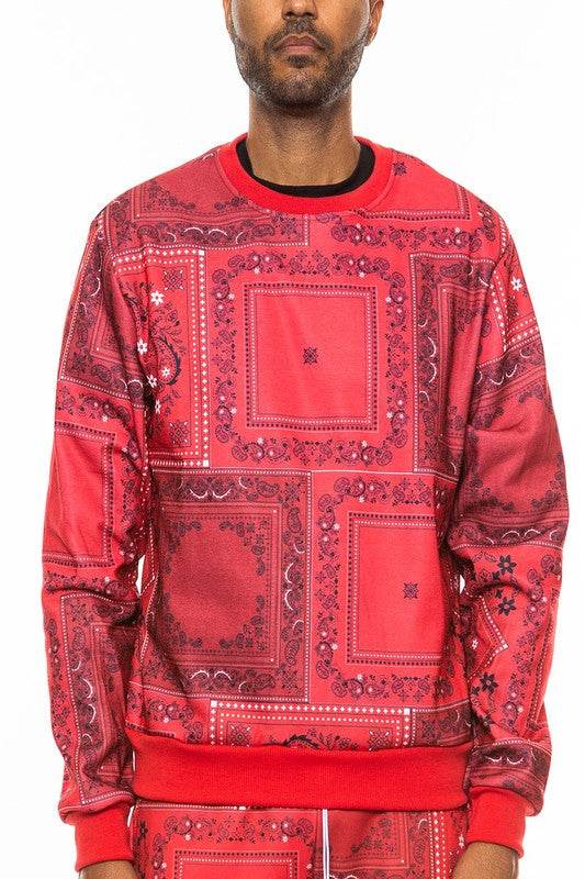 Weiv Paisley Bandana Print CrewNeck - Shop Style & More | Fresh Looks, Everyday Deals & Free Shipping