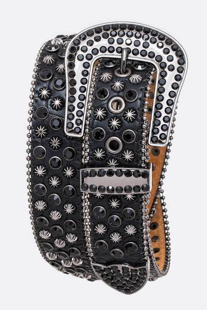 Mix Studs Crystal Western Belt - Shop Style & More | Fresh Looks, Everyday Deals & Free Shipping
