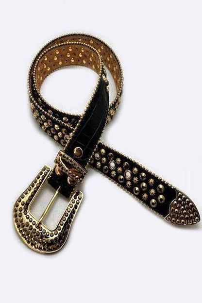 Mix Studs Crystal Western Belt - Shop Style & More | Fresh Looks, Everyday Deals & Free Shipping
