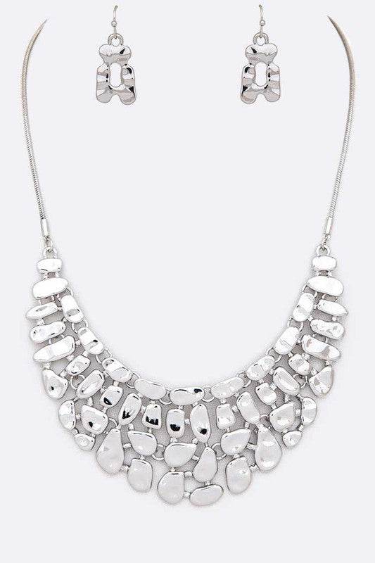 Textured Statement Collar Necklace Set - Shop Style & More | Fresh Looks, Everyday Deals & Free Shipping