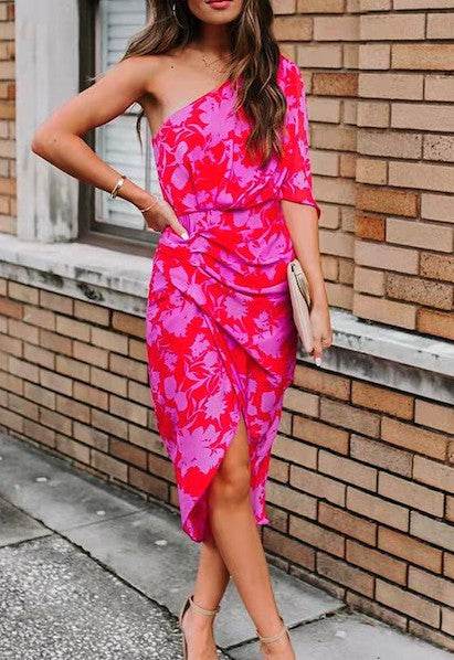 Floral One Shoulder Dress - Shop Style & More | Fresh Looks, Everyday Deals & Free Shipping