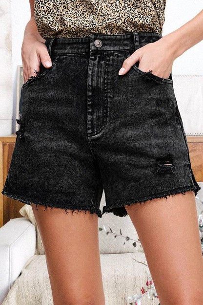 CASUAL WASHED STYLE DENIM SHORTS WITH POCKETS - Shop Style & More | Fresh Looks, Everyday Deals & Free Shipping