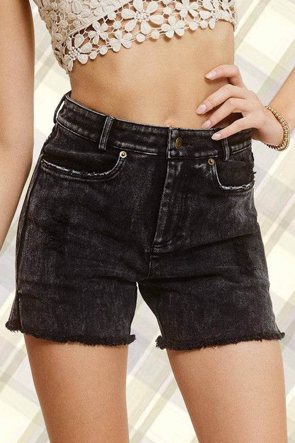 CASUAL WASHED STYLE DENIM SHORTS WITH POCKETS - Shop Style & More | Fresh Looks, Everyday Deals & Free Shipping