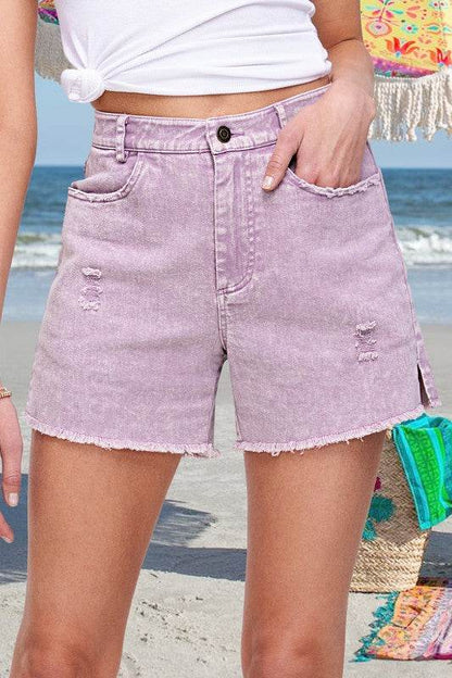 CASUAL WASHED STYLE DENIM SHORTS WITH POCKETS - Shop Style & More | Fresh Looks, Everyday Deals & Free Shipping