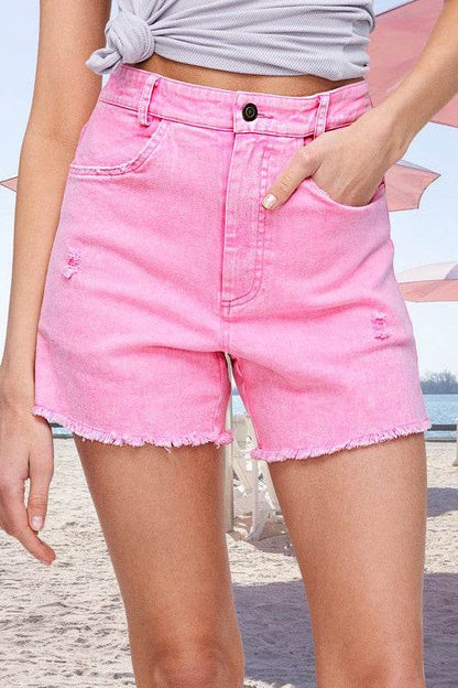 CASUAL WASHED STYLE DENIM SHORTS WITH POCKETS - Shop Style & More | Fresh Looks, Everyday Deals & Free Shipping