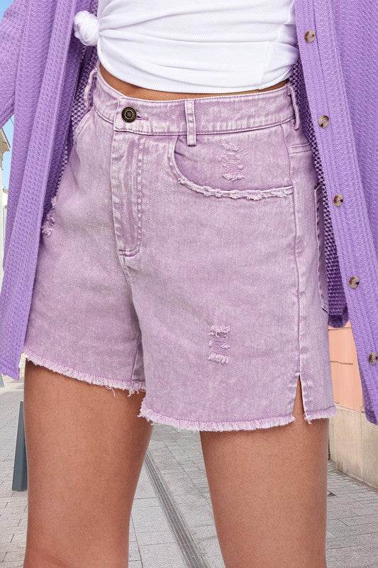 CASUAL WASHED STYLE DENIM SHORTS WITH POCKETS - Shop Style & More | Fresh Looks, Everyday Deals & Free Shipping