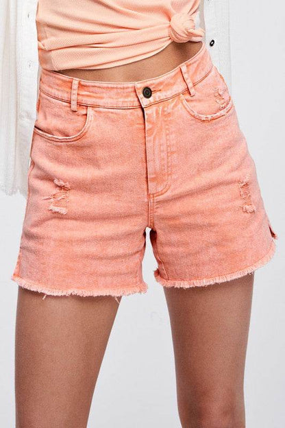 CASUAL WASHED STYLE DENIM SHORTS WITH POCKETS - Shop Style & More | Fresh Looks, Everyday Deals & Free Shipping