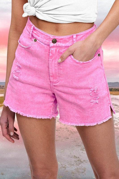 CASUAL WASHED STYLE DENIM SHORTS WITH POCKETS - Shop Style & More | Fresh Looks, Everyday Deals & Free Shipping