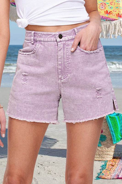 CASUAL WASHED STYLE DENIM SHORTS WITH POCKETS - Shop Style & More | Fresh Looks, Everyday Deals & Free Shipping