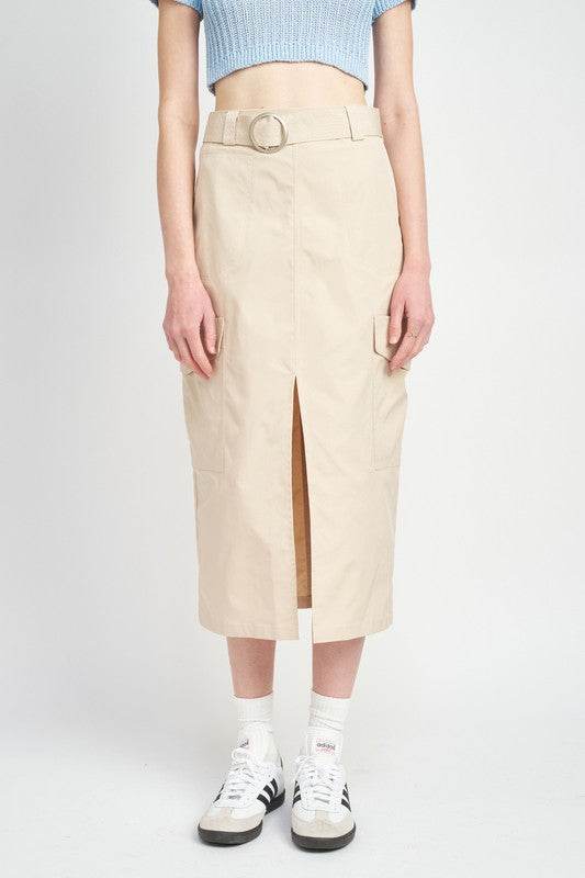 HIGH WAIST CARGO MIDI SKIRT - Shop Style & More | Fresh Looks, Everyday Deals & Free Shipping