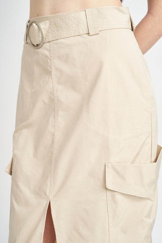 HIGH WAIST CARGO MIDI SKIRT - Shop Style & More | Fresh Looks, Everyday Deals & Free Shipping